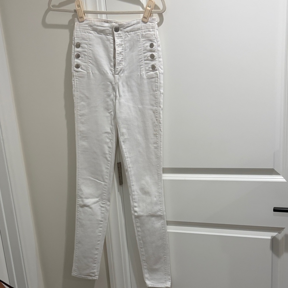 J Brand White High-Rise Women's Jeans